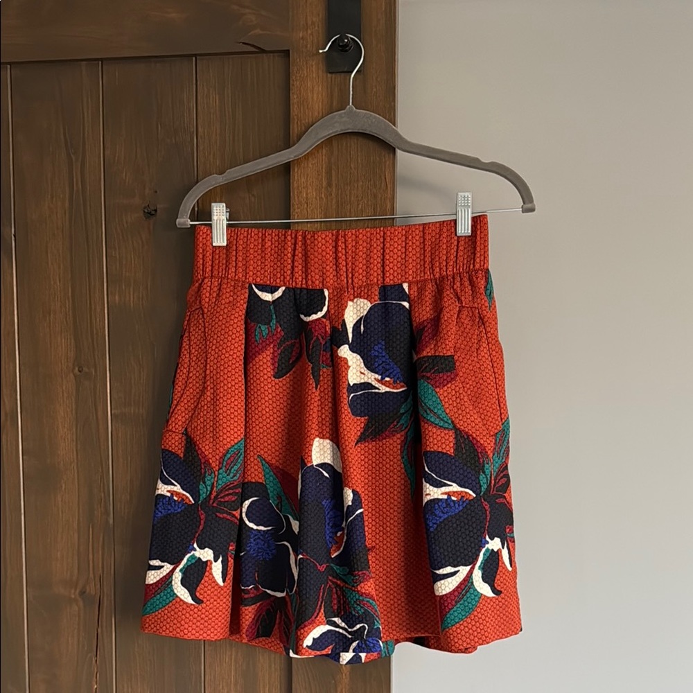 Maeve | Anthropology Orange Floral Skirt | size 4